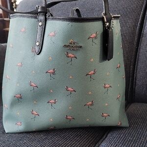 Coach Flamingo Reversible City Tote Bag